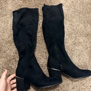 Black Women's high Knee-High Boots
